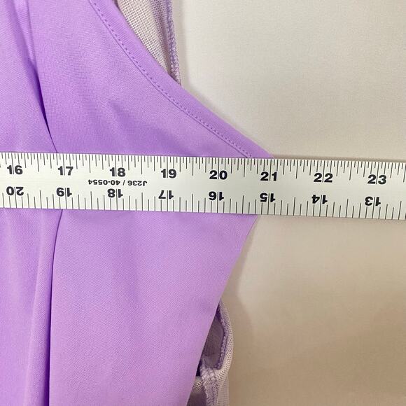 Love Fire 2X Purple Tie Dye Sheer Mesh Polo Blouse w/ Cami Layered Y2K Trendy - Picture 15 of 16